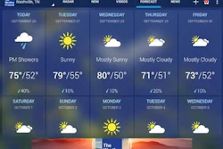 Screenshot from The Weather Channel app.