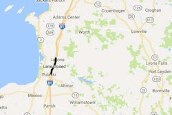 Map shows part of I-81 with restricted traffic as crews continue to remove some stranded trucks.