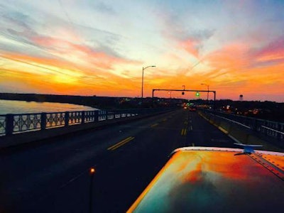 Brad Messenger captured this while crossing the Peace Bridge from Buffalo into Fort Erie, Ontario, Canada.