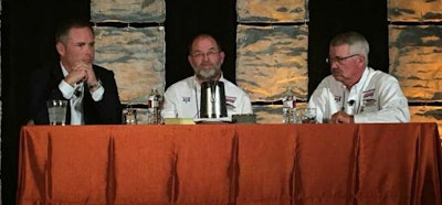 CCJ’s Editor Jeff Crissey (left) and drivers David Green and Danny Smith.