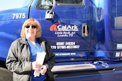 CalArk driver Alexis Pohl delivered wreaths to Alabama National Cemetery for Wreaths Across America.