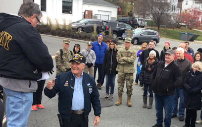 Perdue driver and Vietnam vet Mark Dickinson thanked by Dan McNally