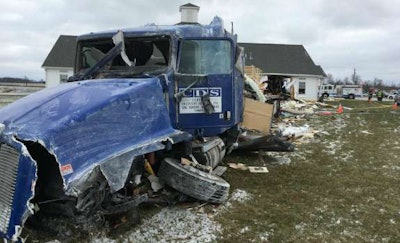 Truck that crashed through the church in Indiana. (Photo: Indiana State Police)