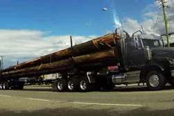 Log truck in British Columbia, Canada