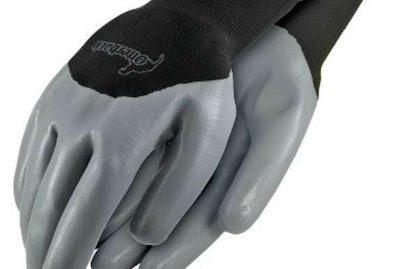 Nitrile-coated knit gloves