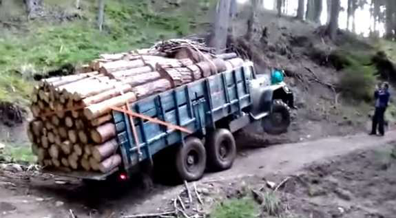 russian-log-truck