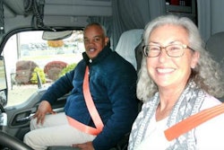 FMCSA Administrator T.F. Scott Darling on a ride-along with driver Stephanie Klang