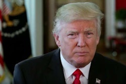 President Trump during his weekly address Saturday, Jan. 28