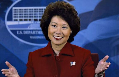 Elaine Chao was approved by the Senate to be Secretary of Transportation