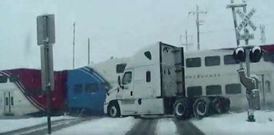Truck was hit by a Utah Transit Authority train Jan. 21