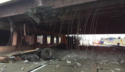 Wayne Township Fire Department photo of crash on I-465