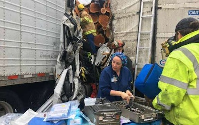 Accident scene in this photo by Kootenai County Fire and Rescue