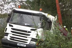 It took seven days to get this truck unstuck.