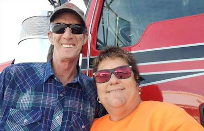 Carol Schneider's truck is painted to honor members of the military. (Image Courtesy of Carol Schneider)