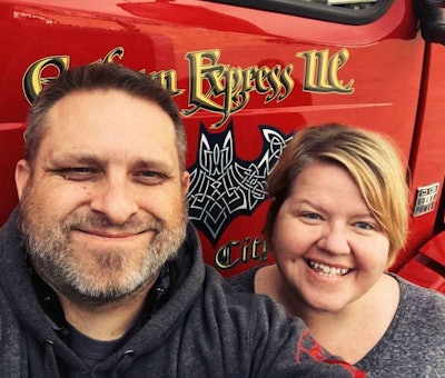 Chris, right, and Chante Drew with their truck. (Image Courtesy of Chante Drew)