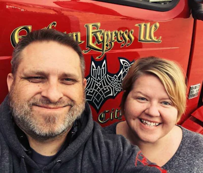 Chris, right, and Chante Drew with their truck. (Image Courtesy of Chante Drew)