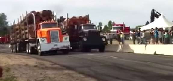 Drag Race Log Trucks