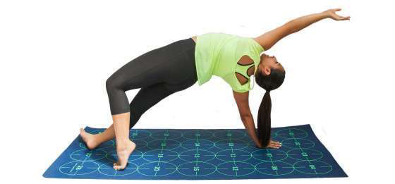 Person doing yoga on a mat