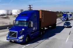 Three-truck platoon in California recently