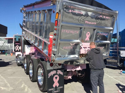Bryant Mann readies his truck at MATS