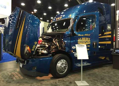 Driver Henry Albert's truck on display at MATS.