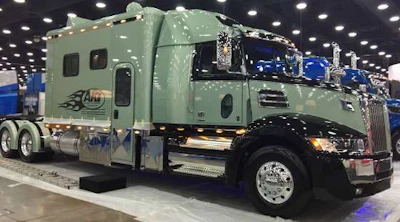 An extended sleeper cab on display at the ARI Legacy Sleepers booth.