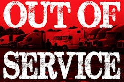 Out of service - trucks parked