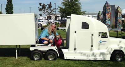 Starlene Hall and her ride along dog, Lizzy. (Image Courtesy of Starlene Hall)