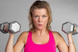 Woman lifting weights