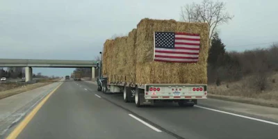 A truckload of hay from Michigan (From Michigan Farm Bureau video)