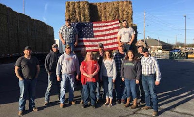 Some of the Michigan truckers who delivered hay to Texas, Oklahoma, Kansas and Colorado