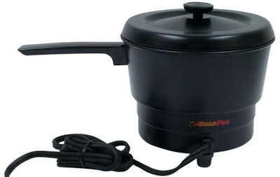RoadPro’s one quart sauce pan and popcorn maker