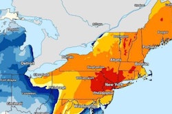 Weather map of the northeast