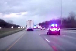 Police chased a tractor-trailer on I-270 in Ohio Wednesday, March 15