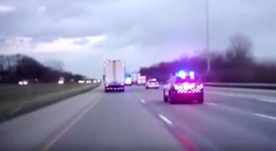 Police chased a tractor-trailer on I-270 in Ohio Wednesday, March 15