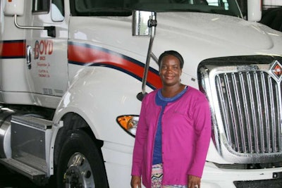 Tiffany Rice was a teacher before she became a trucker.