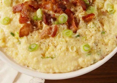 Grits with bacon (Delish)