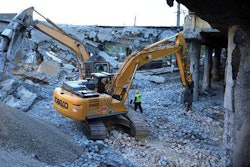 Work continues on I-85 in Atlanta following a fire last week. (Georgia DOT photo)