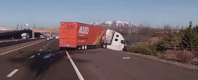 Accident on I-80 in Sparks, Nevada.