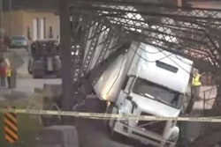 The cast iron bridge that collapsed on Christmas Day in 2015