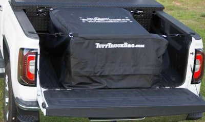 The Tuff truck Bag zips closed to provide waterproof storage.
