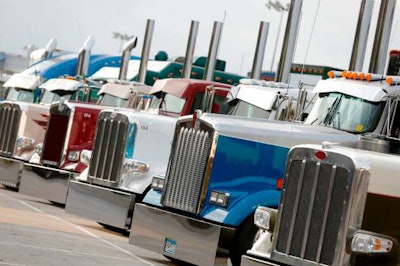 Some of the trucks at SuperRigs