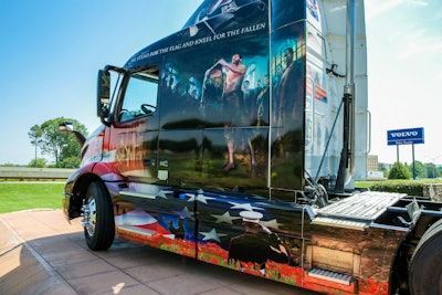 Volvo Trucks’ New River Valley assembly plant in Dublin, Virginia unveiled the design of its 2017 Ride for Freedom truck.