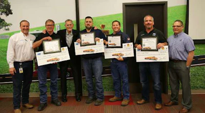 Some of the drivers for Gemini Motor Transport who received safety-related bonuses recently