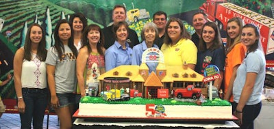 Carolyn Moon (center) and her family at 50th anniversary of Iowa 80 Truckstop. (Photo from Iowa 80 Truckstop)