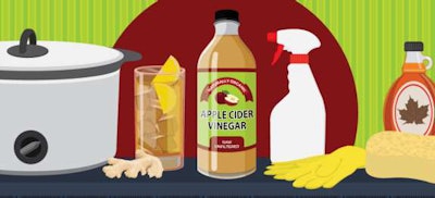 Apple cider vinegar cleans, heals and reydrates