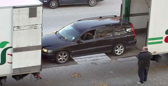 moving car