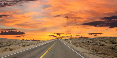 Sunset in the desert
