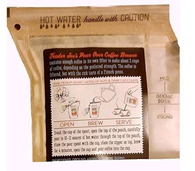 How to make coffee in Trader Joe’s Pour Over coffee brewer in a bag