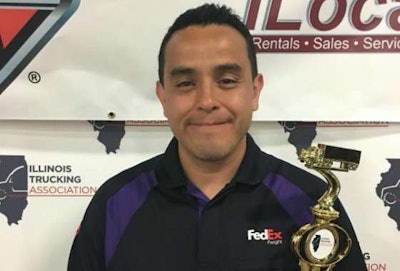 FedEx Freight’s Miguel Corral (Image Courtesy of Illinois Trucking Association)